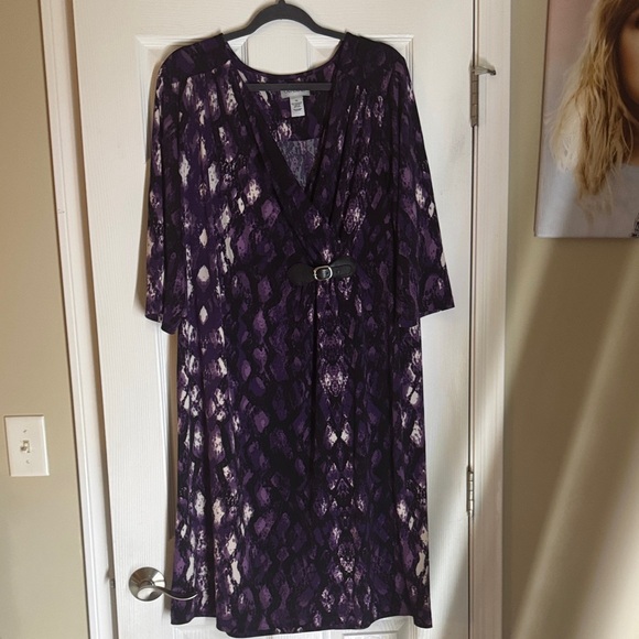 Catherines Purple and Black Dress - Picture 1 of 5